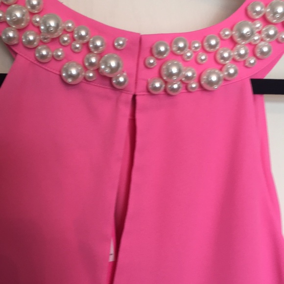 NEW pink tank top with pearls - Picture 3 of 3